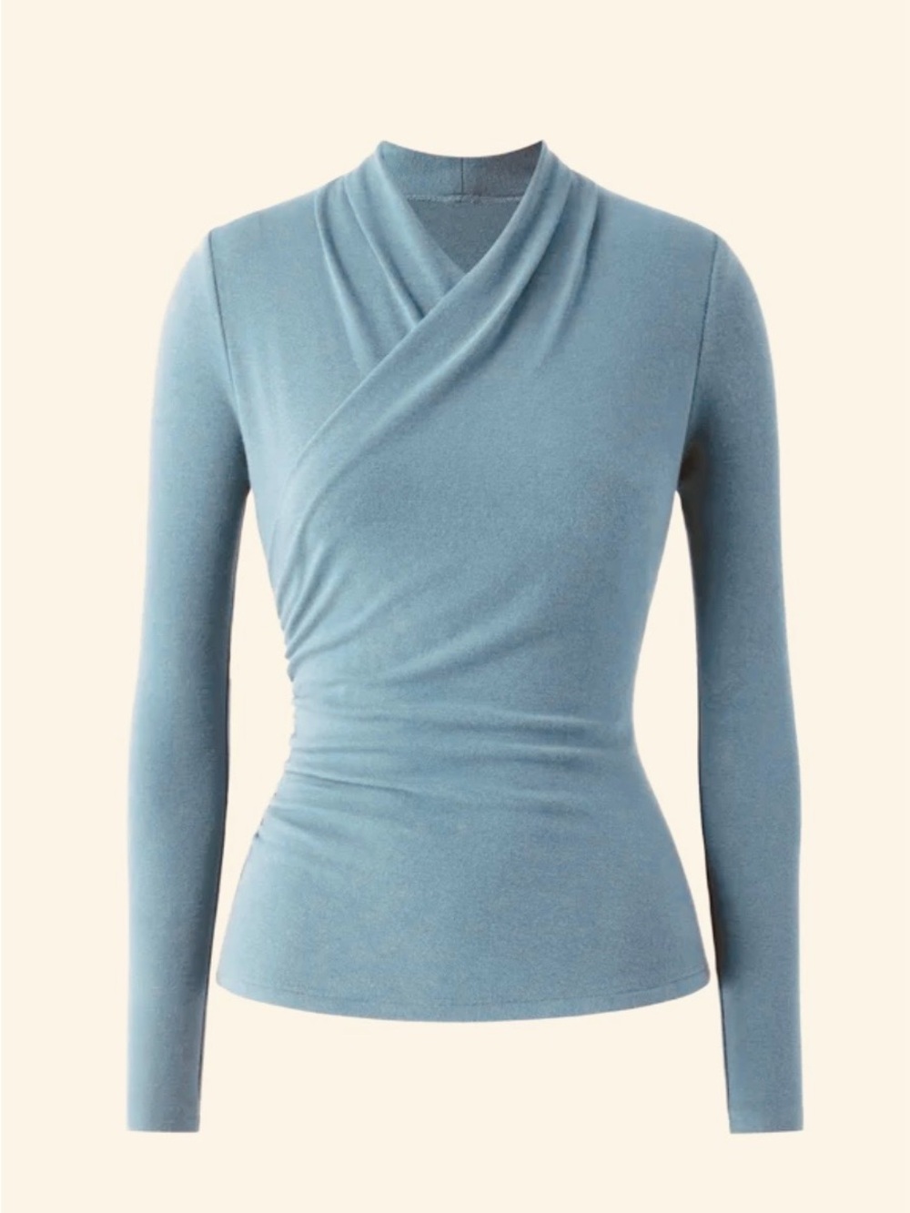 OGL SURPLICE MUTED BLUE NO BRA NWT